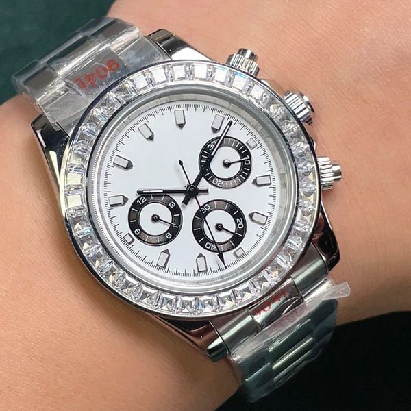 

watch mens watches automatic mechanical movement wristwatch sapphire wristwatches 40mm fashion watch stainless steel strap crystal watch rin, Slivery;brown