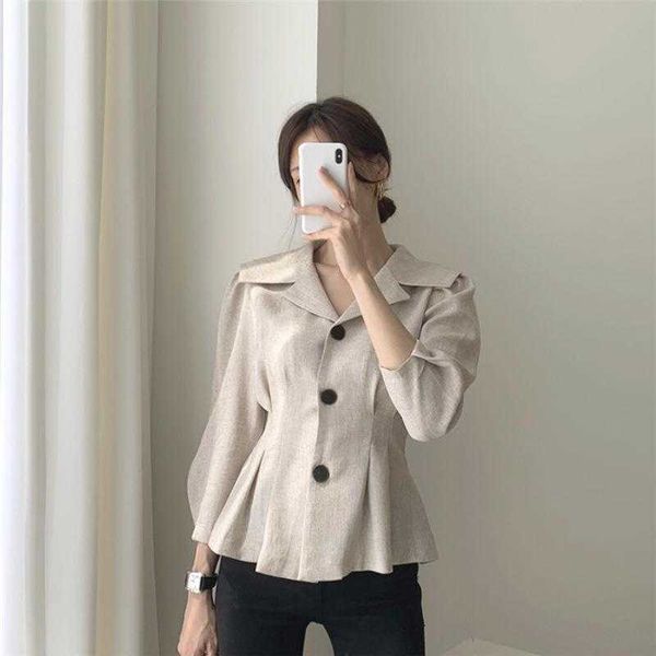 

chic spring and autumn intellectual womens blouses elegant graceful suit collar, White