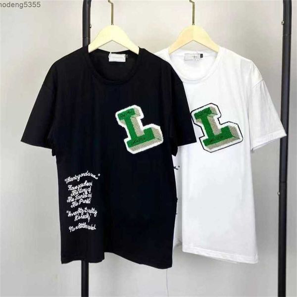 

men's polos 2023 summer paris mens t-shirts designer luxury flocking letter tshirt t shirt classic graphic fashion green womens short s, White;black