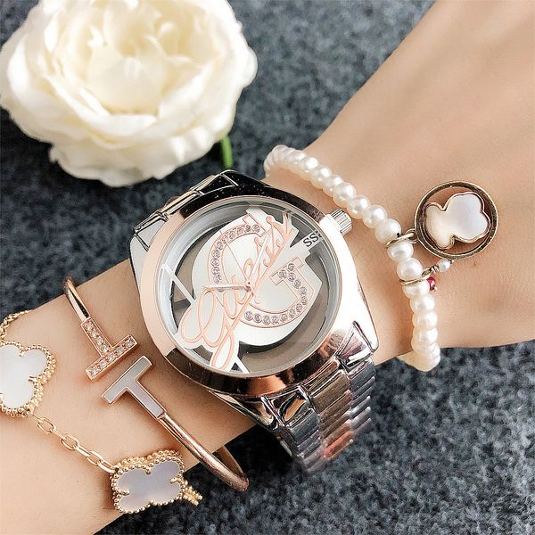 

luxury brand design zircon dial women's boutique watch, Slivery;golden