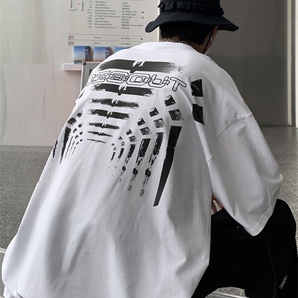 

men's t shirts american west heavyweight t shirt oversize design sense small crowd 7 4 sleeve high street hiphop short sleeved men 2304, White;black