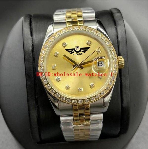 

16 style mens watches 41mm 36mm 278238 gold dial watch automatic mechanical movement mens diamond bezel stainless steel wrist designer watch, Slivery;brown