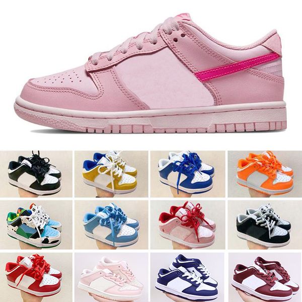 

2023 kids designer athletic outdoor shoes orange dairy cow johns black white brazil coast syracuse boys girl toddler sports trainer basketba