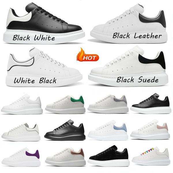 

2023 casual shoes designer leather lace up plate-forme men fashion platform sneakers white black mens womens luxury velvet suede size 35-46
