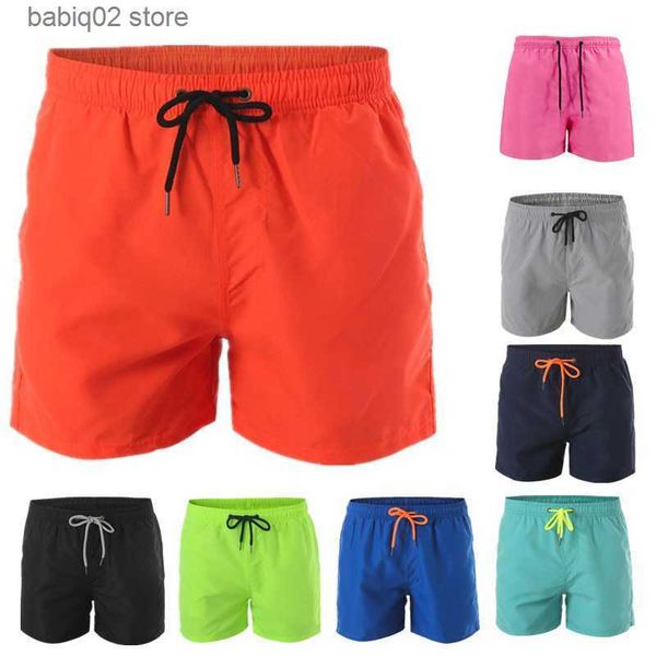 

men's shorts new beach pants solid swimming shorts for men summer surf pants swimwear man swimsuit swim trunks bathing beachwear surf b, White;black