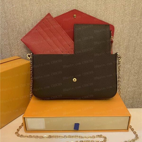 

designer bag women leather evening bags lady bag crossbody bag shoulderbags clutch purse messenger luxury womens handbags 3pcs sets with box