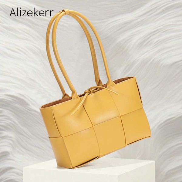 

evening bag large capacity genuine leather woven tote bag women new qualit