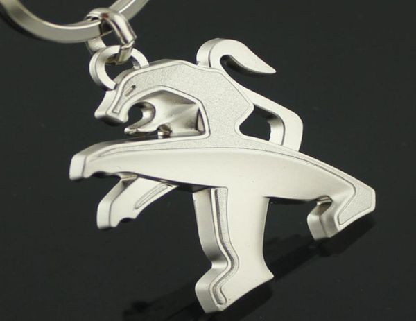

5pcslot 3d hollow series car logo keychain key chain keyring ring keyring key fob for peugeot 207 206 308 3008 408 5085617182, Silver