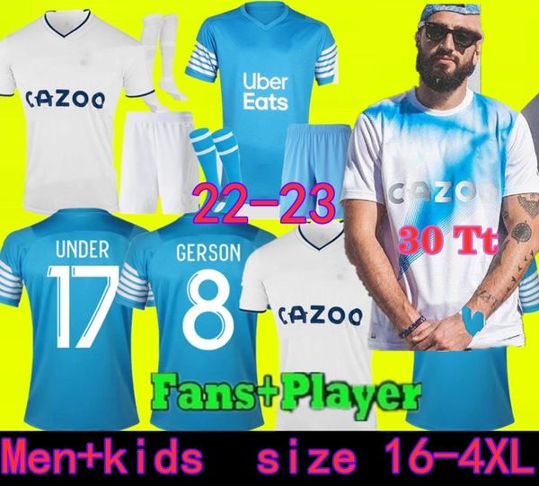 

cuisance soccer jersey 22 23 fourth 4th maillot foot guendouzi benedetto kamara payet marseilles 2022 2023 football shirt de men kids kit, Black;yellow