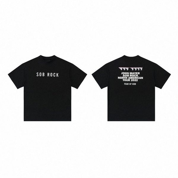 

fog main line 2022ss new joint printed short sleeve european and american high street tide brand street fashion t-shirt h2yg#, White;black