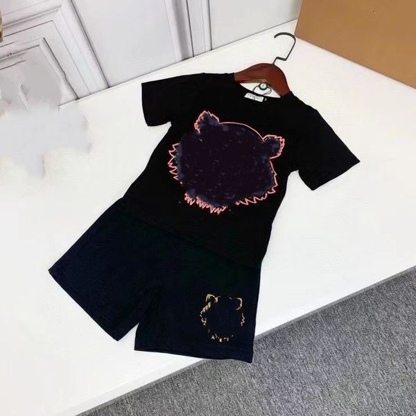 

2022ss child designer clothe sets childrens kids short sleeve t-shirt print shorts set suit brand boys clothing cotton tees fashion design s, White
