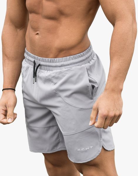 

men's shorts european and american summer brand trend gym men's sports shorts fitness quick-drying gray casual shorts 230414, White;black