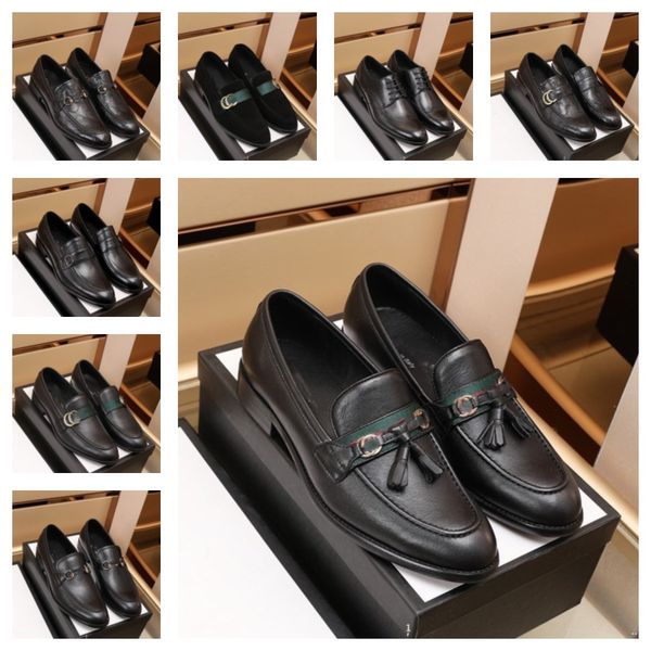 

2023 male pointed loafers patent leather driving shoes original men formal club wedding party shoes men luxury designer shoes, Black