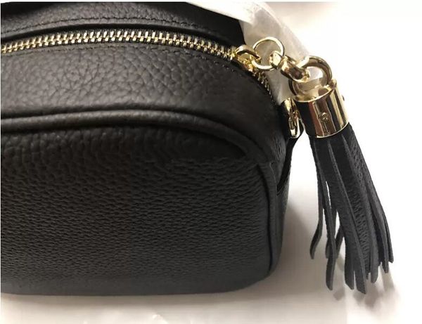 

2soho disco bag handbag luxury designer bag genuine leather designer purse soho bag with serial number metal tassel fashion women shoulder b, Black;red
