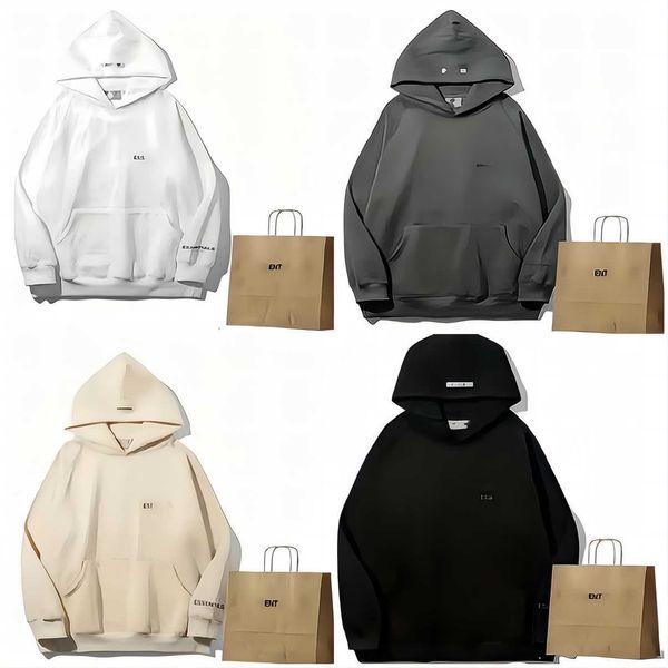 

2023 men's and wome hoodies sweatshirts leisure fashion trends designer tracksuit essentail hoodies set casual oversize hooded pullover, Black