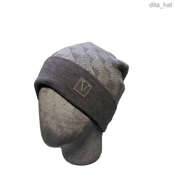 

designer hats men's and women's beanie fall winter thermal knit hats casual, Blue;gray
