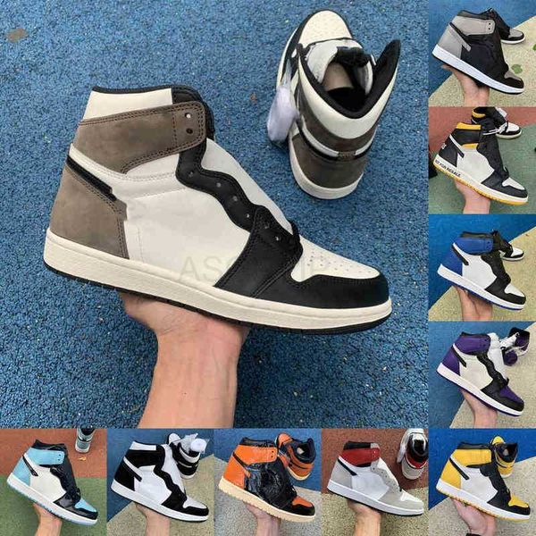 

high 1 jumpman 1s basketball shoes chicago university blue hyper royal light smoke grey sneakers obsidian unc black crimson tint not for