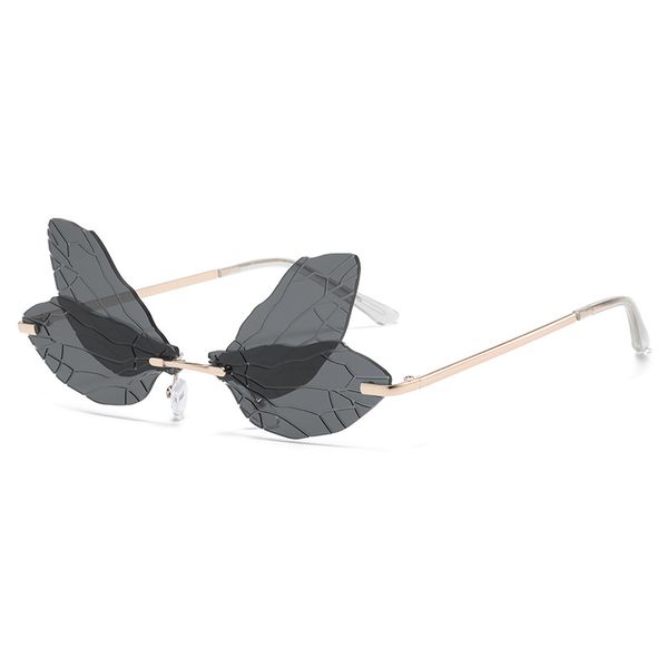 

butterfly sunglasses personalized dragonfly wings beautiful fashion gradient sunglasses, White;black
