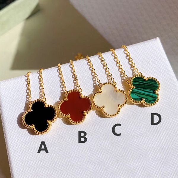 

four leaf clover necklace natural shell gemstone gold plated 18k designer for woman t0p advanced materials luxury classic style fashion anni, Silver