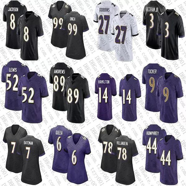 

custom odell beckham jr mark andrews football jerseys lamar jackson kyle hamilton odafe oweh roquan smith justin tucker marlon humphrey jk d, Black;red