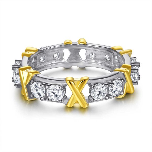 

the same cross s925 sterling silver color separation t women's ring fashion trendsetter fadeless rings