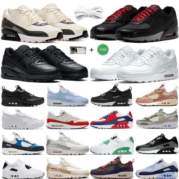 

90s low 90 designer running shoes pale ivory triple black white tan unc sail silver big bubble cool wolf grey easter laser blue men women tr