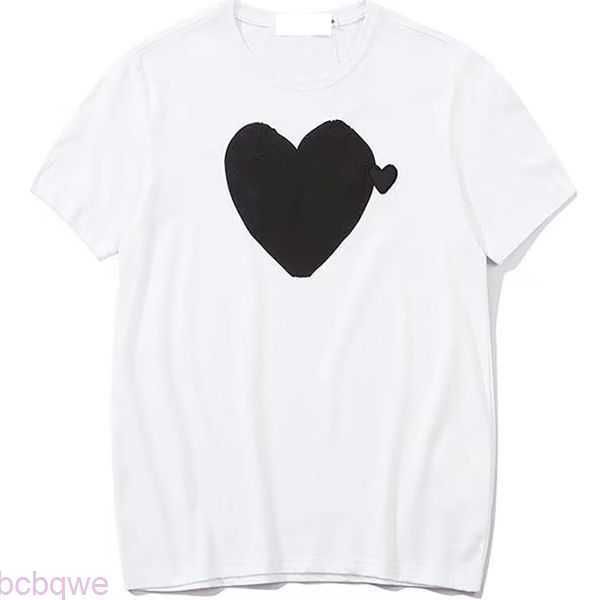 

t mens play shirt designer japanese red love shirt men's womens commes complete label tshirt polo cdg des badge garcons cotton embroide, White;black
