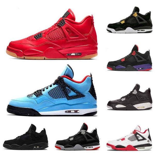 

shoes 4 4s travis scotts men single day blue cactus jack tattoo pure money black cat raptors248l