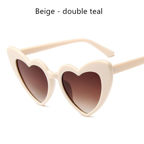 

sunglasses fashion peach heart love sunglasses metal hinges large frame personality glasses, White;black