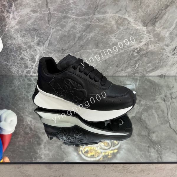 

2023new designer brand mens casual shoes classic canvas sneakers fashion platform heighten trainers designers sneaker, Black