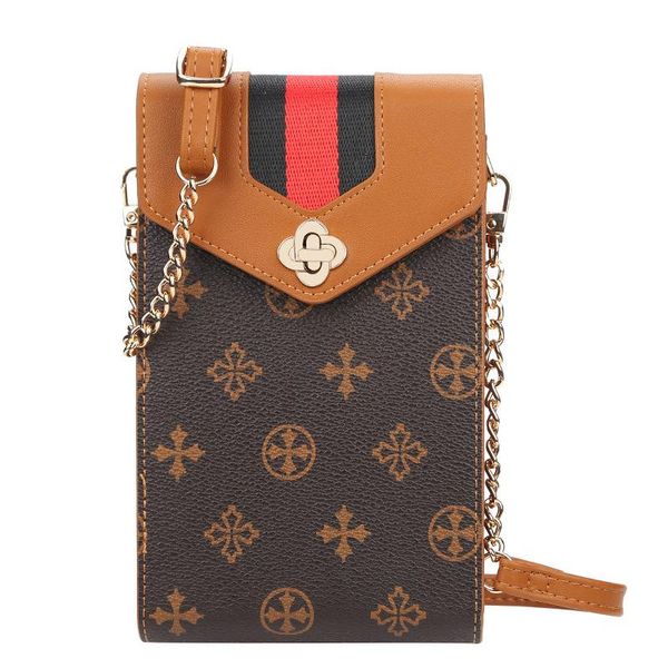 

korean print large capacity crossbody bag fashion shoulder bag long wallet wholesale, Black;red