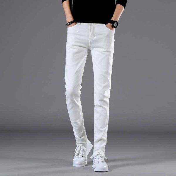 

men's jeans men stretch skinny jeans fashion casual slim fit denim trousers white pants male brand clothes size 27-36 230414, Blue