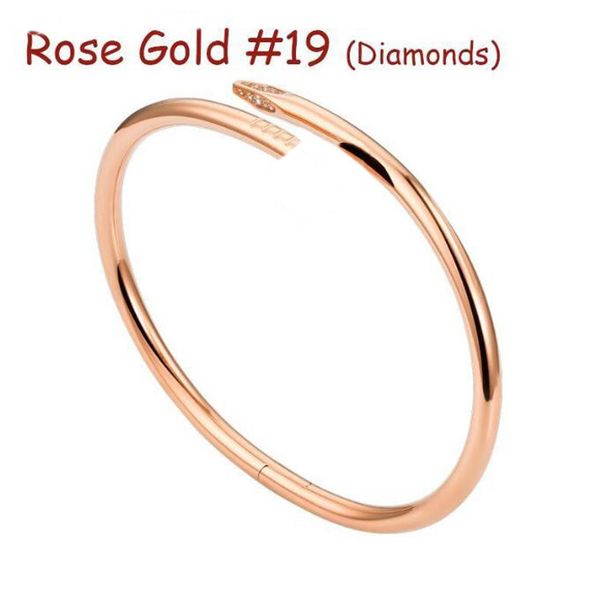 Rosa guld # 16 (nagelarmband diamanter)