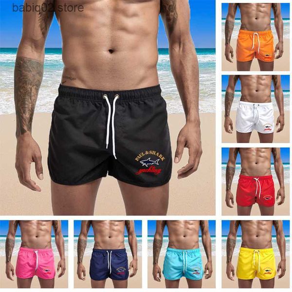 

men's shorts quick dry summer men's siwmwear beach board shorts briefs for man swimming trunks beachwear for male movement surfing, White;black