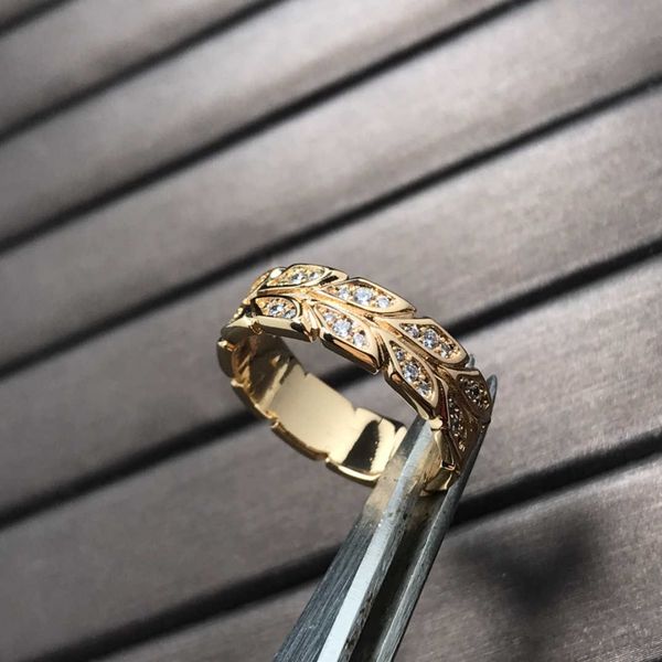 

original original steel seal high version tiffay new product vine full diamond ring female v gold plated 18k rose with, Silver
