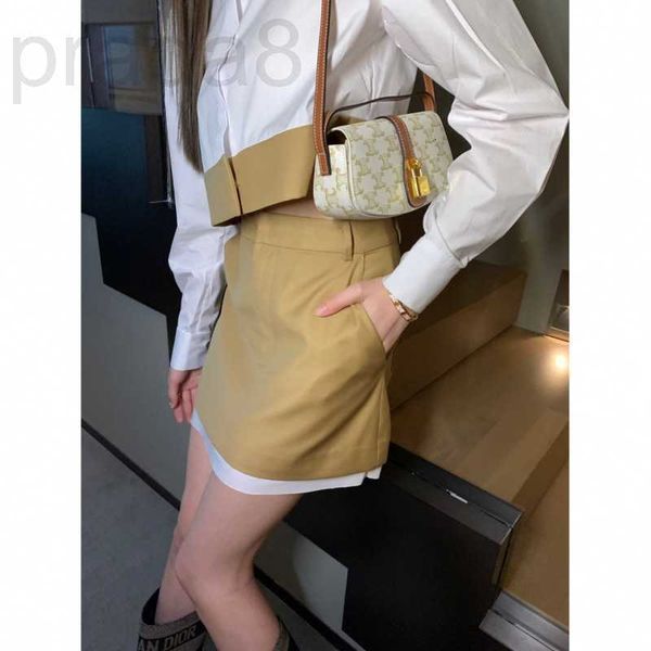 

women's jeans designer 23ss early spring new back embroidered triumphal arch pocket decoration high waist half skirt spicy girl versati, Blue