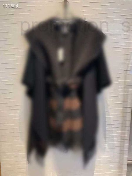 

women's wool & blends designer new tassel cape coat 984j, Black