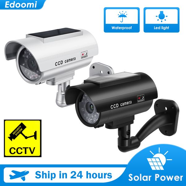 

ip cameras solar power dummy camera outdoor simulation indoor bullet led light monitor security waterproof fake cctv surveillance 230414