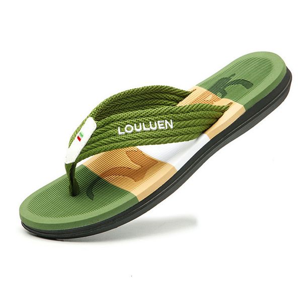 

slippers summer massage silk word drag cool european fashion clamp feet beach relief totem big size men flip flops business 230328, Black