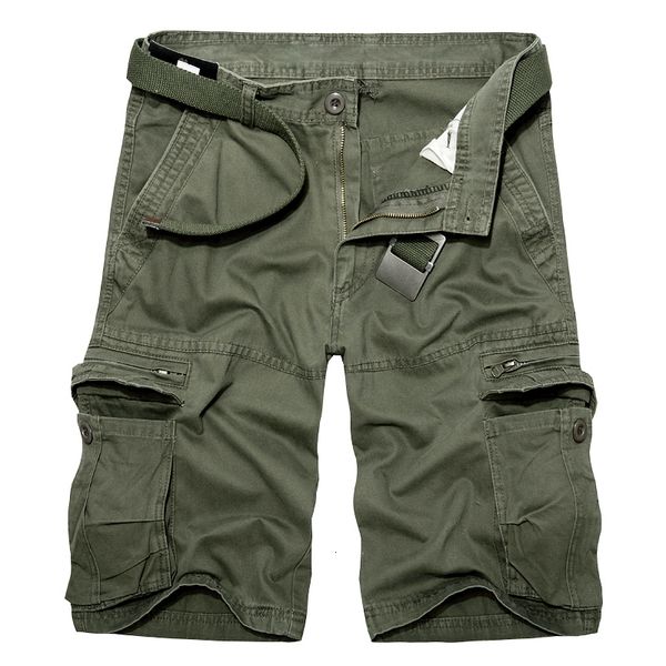 

men's shorts summer mens knee length cotton army cargo shorts men casual shorts multi-pocket loose shorts bermuda trousers drop 230414, White;black
