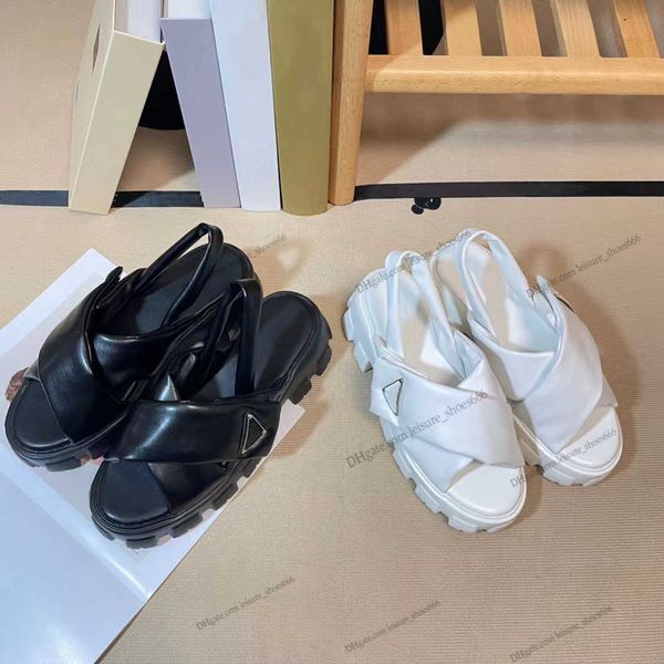 

2023 monolith paris women luxurys famous designers sandals slippers fashion summer girls sandale beach womens sandal slides flip flops shoes, Black