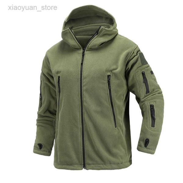 

men's hunting hiking us military winter thermal fleece tactical jacket outdoors sports hooded coat militar outdoor army jackets s-2xl, Black;brown