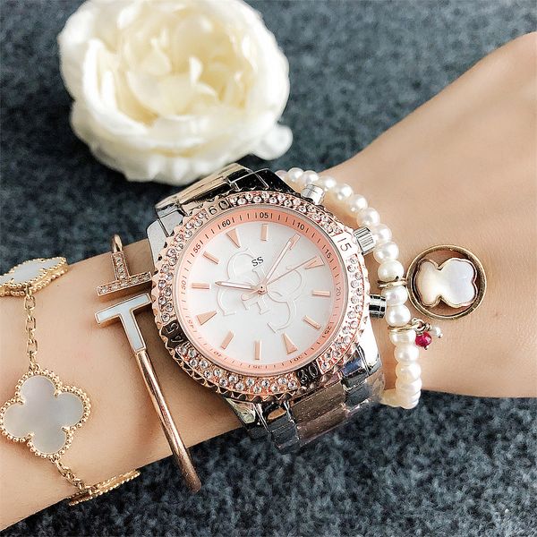 

luxury brand design zircon dial classic watch, Slivery;golden
