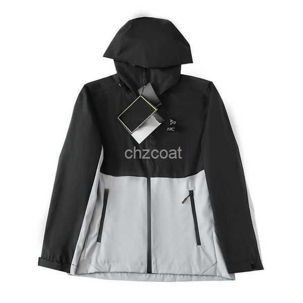 

luxury brand designer jacket outdoor windproof waterproof hooded sweatshirt spring alpha arc jacket men women cardigan coat embroidery sport, Black;brown