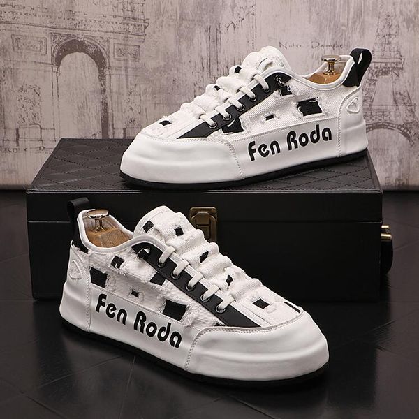 

men's shoes new breathable canvas colour matching spirit boy casual sneakers korean version lazy shoes d2h24, Black