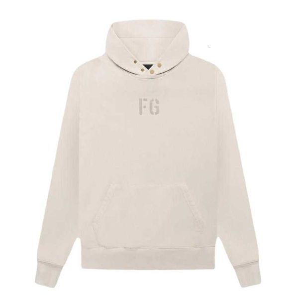 

men's hs fashion ess designer hoody tested feel of god season 7 fog sweater fg flocking printed high street hip hop loose couple846, Black