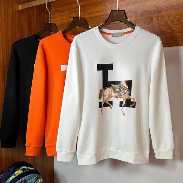 

men's hoodies & sweatshirts luxurious23ss cotton mens sweater designer men women long-sleeved tshirt h horse 3d print pullover coat ove, Black
