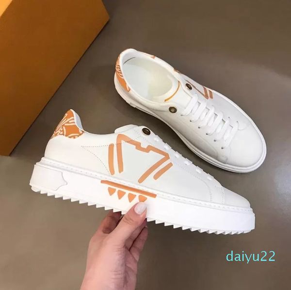 

men women time out casual shoes triple white leather platform sneakers womens leisure trainers outdoor party, Black
