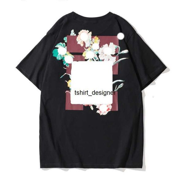 

off tide brand flower series arrow short sleeve teenager loose student undercoat t-shirt2fxj, White;black