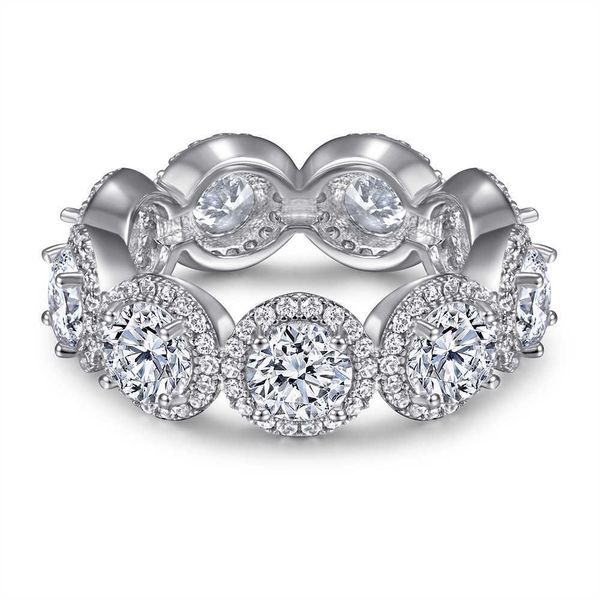 

high version tiffay fashion full diamond zircon women's s925 sterling silver ring rings